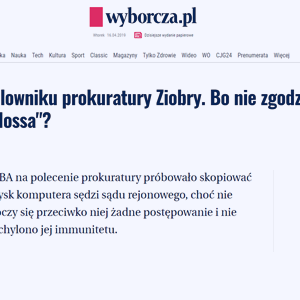 Wyborcza_Sędzia na celowniku prokuratury Ziobry_zdjęcie